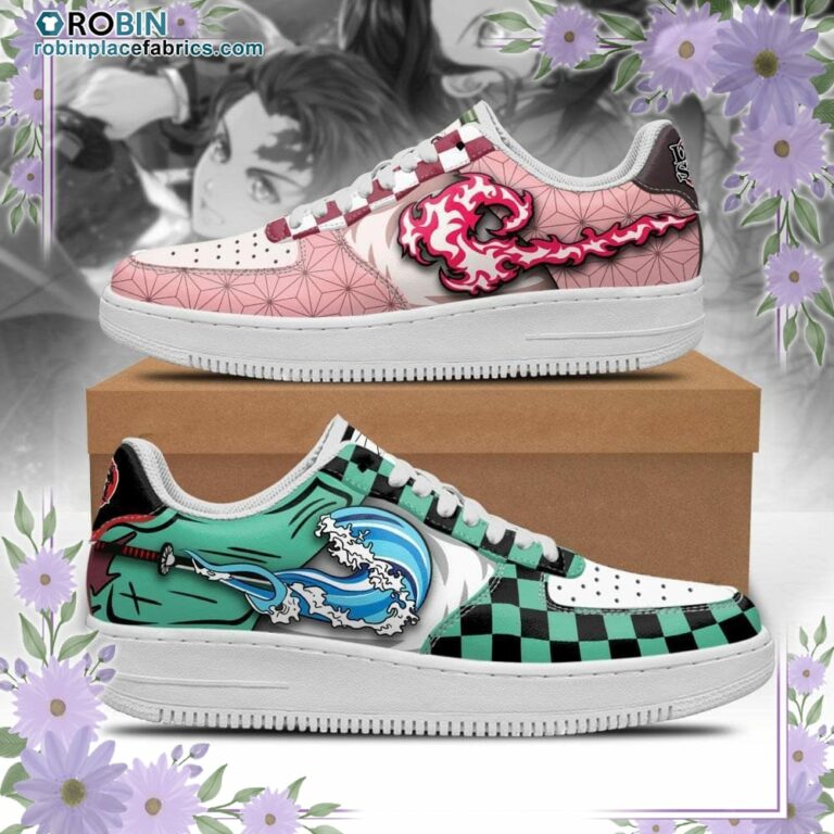 Nezuko And Tanjiro Air Sneakers Custom Skills Demon Slayer Anime Shoes