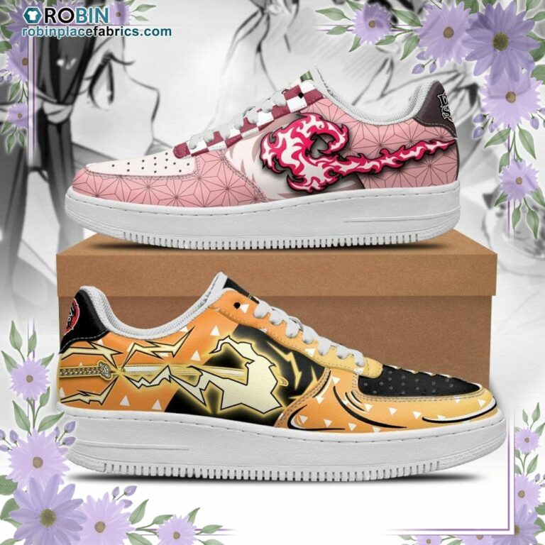 Nezuko And Zenitsu Air Sneakers Anime Custom Skills Demon Slayer Shoes