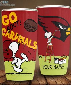 Personalize NFL Arizona Cardinals Tumbler Snoopy Tumbler