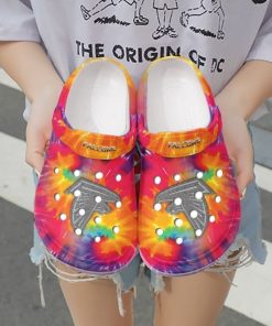 Nfl Atlanta Falcons Tie Dye Printed Unisex Crocs