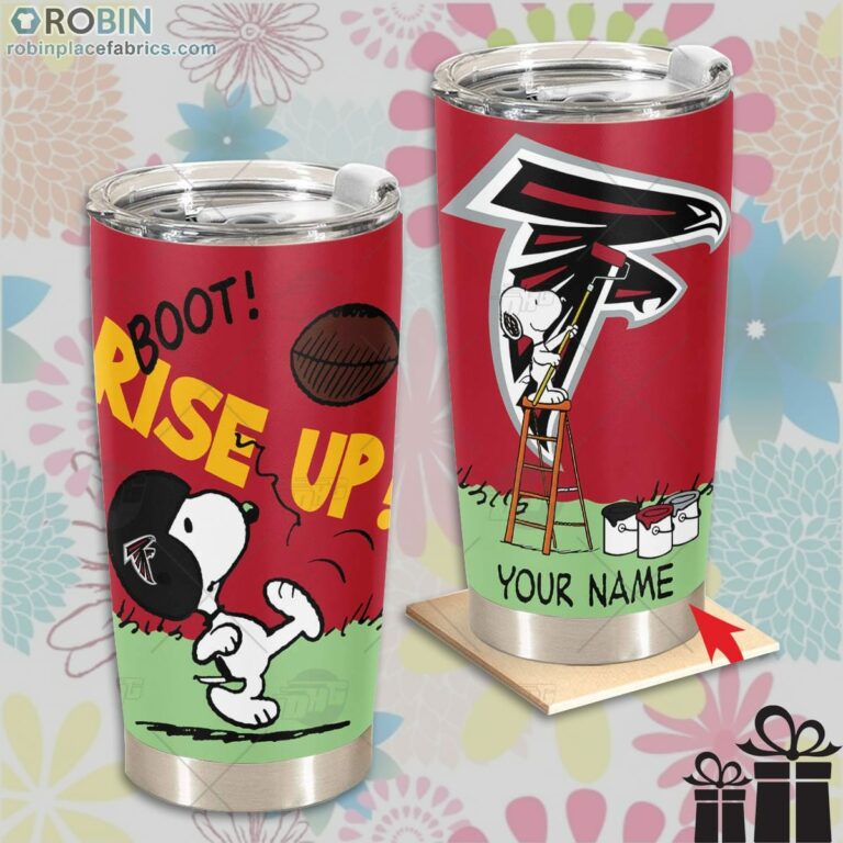 Personalize NFL Atlanta Falcons Tumbler Snoopy Tumbler
