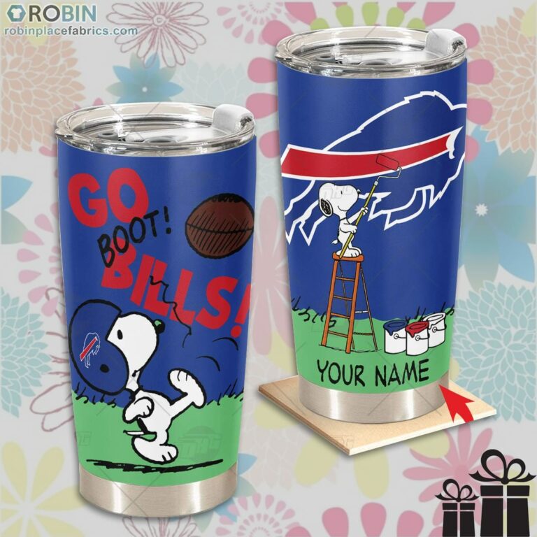 Personalize NFL Buffalo Bills Tumbler Snoopy Tumbler