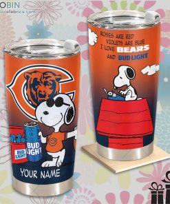 nfl chicago bears tumbler snoopy bud light beer lover tumbler 273 eTFMx