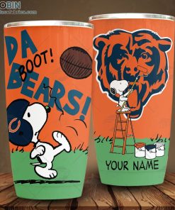 Personalize NFL Chicago Bears Tumbler Snoopy Tumbler