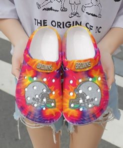 Nfl Cleveland Browns Tie Dye Printed  Unisex Crocs