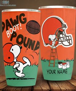 Personalize NFL Cleveland Browns Tumbler Snoopy Tumbler