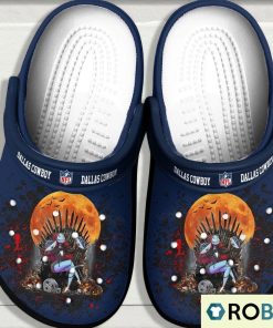 NFL Dallas Cowboy Spiderweb Halloween Dark Blue Classic Clogs