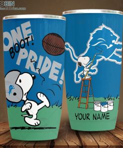 Personalize NFL Detroit Lions Tumbler Snoopy Tumbler