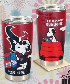 nfl houston texans tumbler snoopy bud light beer lover tumbler 287 u5zsU