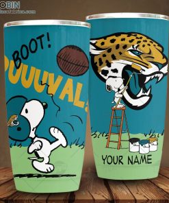 Personalize NFL Jacksonville Jaguars Tumbler Snoopy Tumbler