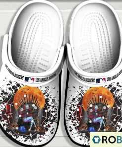 NFL Los Angeles Dodgers Spiderweb Halloween White Classic Clogs NFL Los Angeles Dodgers Spiderweb Halloween White Classic Clogs