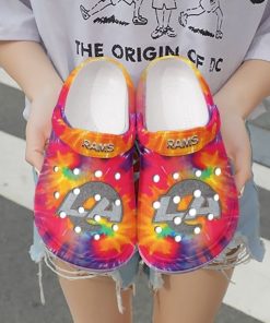 Nfl Los Angeles Rams Tie Dye Printed Crocs – Classic Clog
