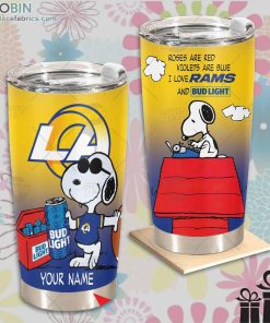 nfl los angeles rams tumbler snoopy bud light beer lover tumbler 299 uBIyK