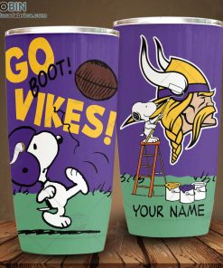 Personalize NFL Minnesota Vikings Tumbler Snoopy Tumbler
