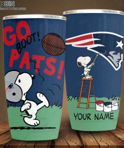 Personalize NFL New England Patriots Tumbler Snoopy Tumbler