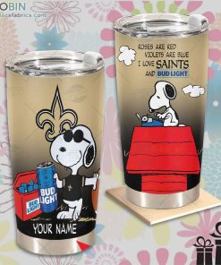 nfl new orleans saints tumbler snoopy bud light beer lover tumbler 307 P8gwy