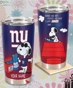 nfl new york giants tumbler snoopy bud light beer lover tumbler 309 QaGA1