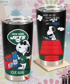 nfl new york jets tumbler snoopy bud light beer lover tumbler 311 BTQsc