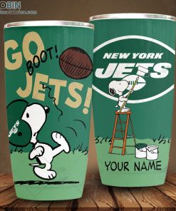 Personalize NFL New York Jets Tumbler Snoopy Tumbler