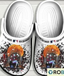 NFL New York Yankee Spiderweb Halloween White Classic Clogs NFL New York Yankee Spiderweb Halloween White Classic Clogs