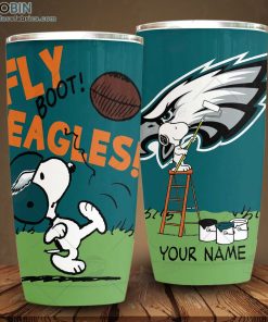 Personalize NFL Philadelphia Eagles Tumbler Snoopy Tumbler