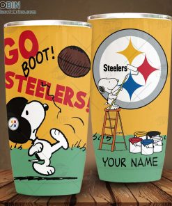 Personalize NFL Pittsburgh Steelers Tumbler Snoopy Tumbler
