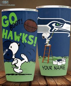 Personalize NFL Seattle Seahawks Tumbler Snoopy Tumbler