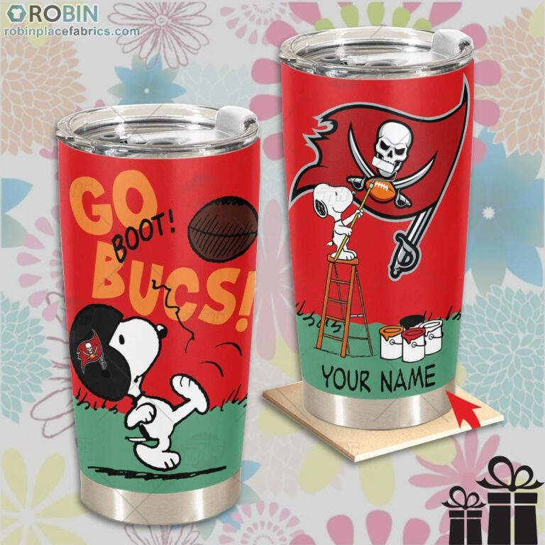 Personalize NFL Tampa Bay Buccaneers Tumbler Snoopy Tumbler