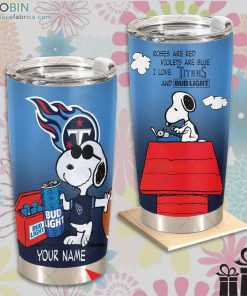 nfl tennessee titans tumbler snoopy bud light beer lover tumbler 323 VsY2Q