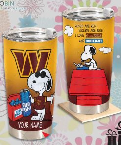 nfl washington commanders tumbler snoopy bud light beer lover tumbler 325 v6kNv