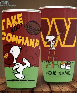 Personalize NFL Washington Commanders Tumbler Snoopy Tumbler