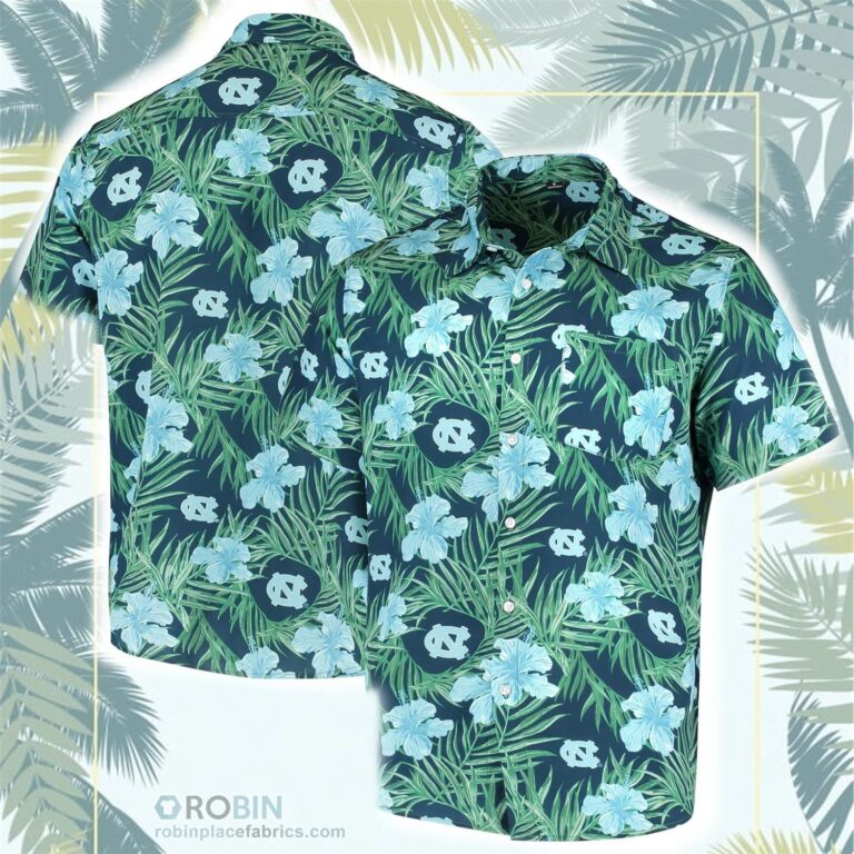 North Carolina Tar Heels Floral Button-Up Shirt