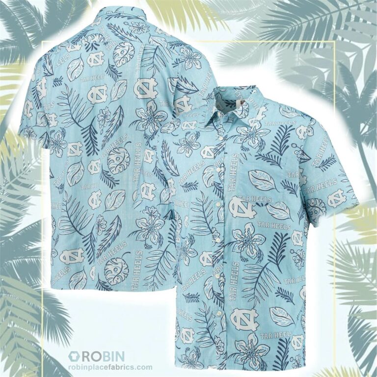 North Carolina Tar Heels Vintage Floral Button-Up Shirt