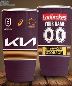 Personalise NRL Brisbane Broncos Home Jersey Tumbler