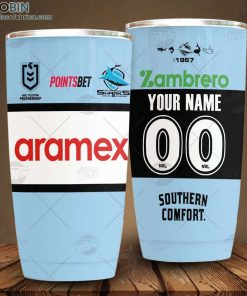 Personalise NRL Cronulla-Sutherland Sharks Home Jersey Tumbler