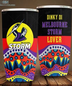 NRL Dinky Di Melbourne Storm Lover Aboriginal Flag x Indigenous Stainless Steel Tumbler