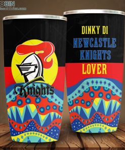 NRL Dinky Di Newcastle Knights Lover Aboriginal Flag x Indigenous Stainless Steel Tumbler