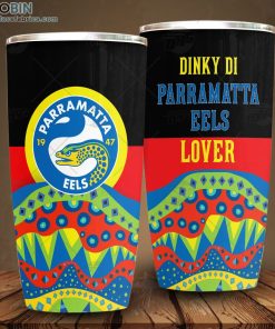 NRL Dinky Di Parramatta Eels Lover Aboriginal Flag x Indigenous Stainless Steel Tumbler