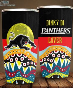 NRL Dinky Di Penrith Panthers Lover Aboriginal Flag x Indigenous Stainless Steel Tumbler