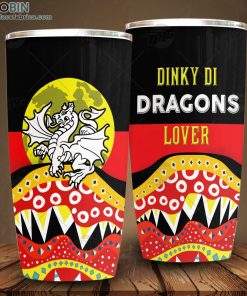 NRL Dinky Di St. George Illawarra Dragons Lover Aboriginal Flag x Indigenous Stainless Steel Tumbler