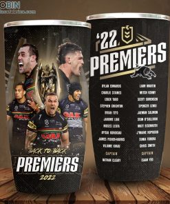 NRL Penrith Panthers 2022 Back To Back Premiers Fan Stainless Steel Tumbler