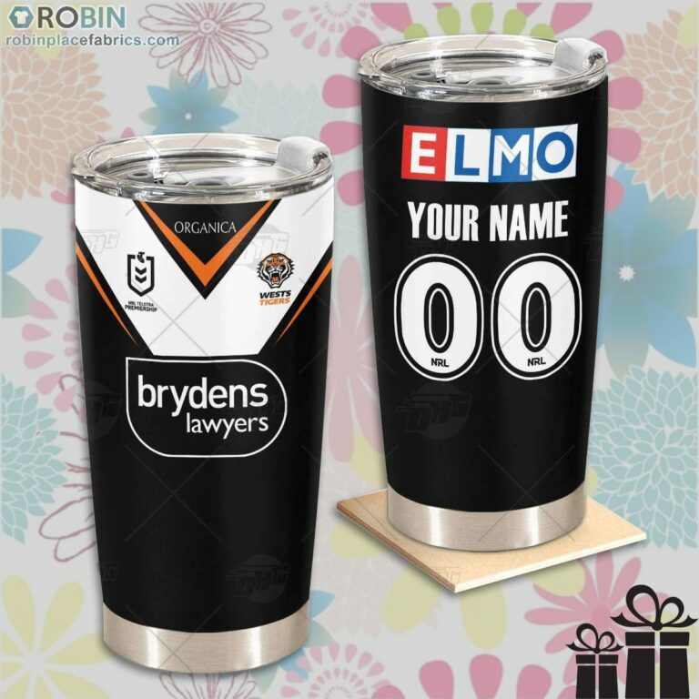 Personalise NRL Wests Tigers Home Jersey Tumbler