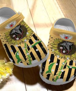 Nurse Tough Girls Save Lives Rubber Crocs – Classic Clog