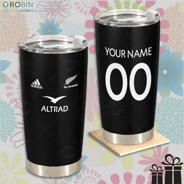Personalise NZL Rugby All Blacks Performance 202223 Home Jersey Tumbler