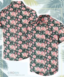 Oakland Athletics Floral Linen Button-Up Shirt Oakland Athletics Floral Linen Button-Up Shirt