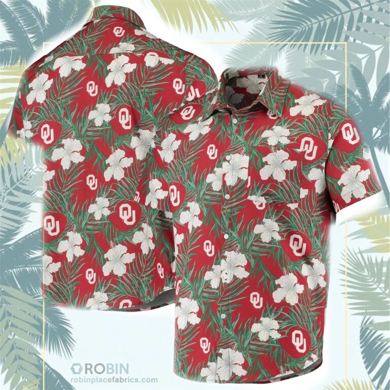 Oklahoma Sooners Floral Button-Up Shirt