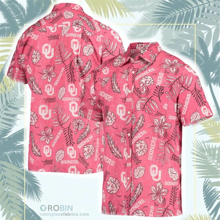 Oklahoma Sooners Vintage Floral Button-Up Shirt