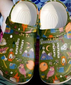 Owl Camping Night Pattern Crocs – Classic Clog