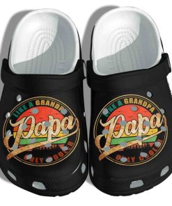 Papa Like A Grandpa Only Cooler Unisex Crocs