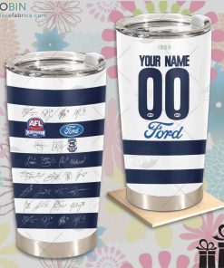 personalised afl geelong cats grand final team signatures guernsey tumbler 195 g5tre